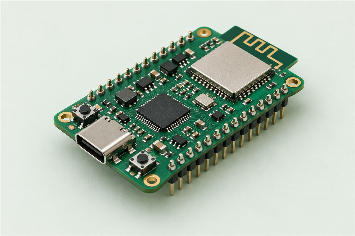 ESP32 无线控制模块及外围电路 PCBA 示意图